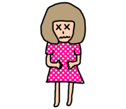 Funny bob girl sticker #3078976