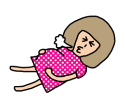 Funny bob girl sticker #3078977