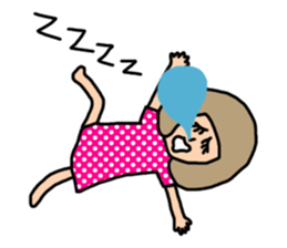 Funny bob girl sticker #3078979