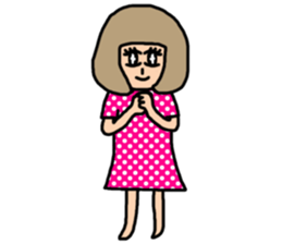 Funny bob girl sticker #3078980