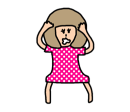 Funny bob girl sticker #3078982