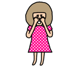 Funny bob girl sticker #3078985