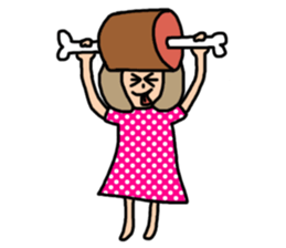 Funny bob girl sticker #3078988