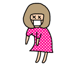 Funny bob girl sticker #3078990