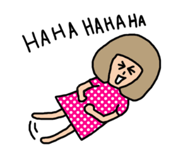 Funny bob girl sticker #3078992