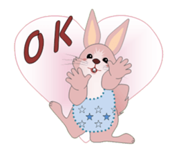 Playful rabbits sticker #3079765