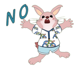 Playful rabbits sticker #3079766