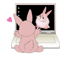 Playful rabbits sticker #3079776