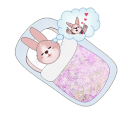 Playful rabbits sticker #3079779