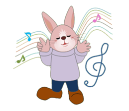 Playful rabbits sticker #3079784