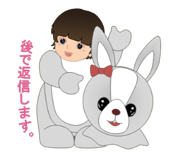 Playful rabbits sticker #3079792