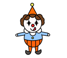 clown and pleasant friends sticker #3080001