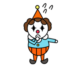 clown and pleasant friends sticker #3080009