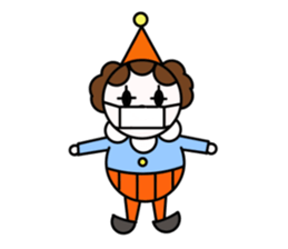 clown and pleasant friends sticker #3080022