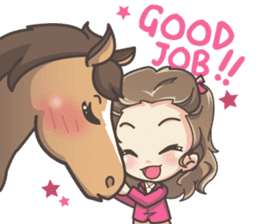 Lauren & Caramelly buddy horse sticker #3081361