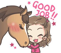 Lauren & Caramelly buddy horse sticker #3081361
