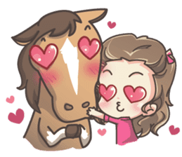 Lauren & Caramelly buddy horse sticker #3081368