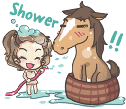 Lauren & Caramelly buddy horse sticker #3081369