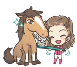 Lauren & Caramelly buddy horse sticker #3081370