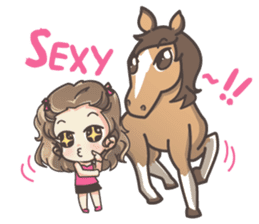 Lauren & Caramelly buddy horse sticker #3081374