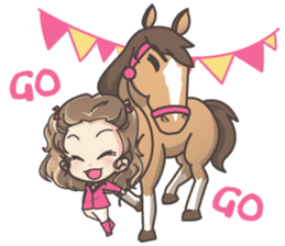 Lauren & Caramelly buddy horse sticker #3081380
