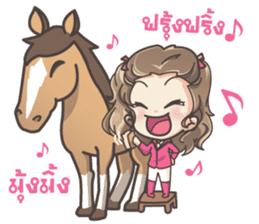 Lauren & Caramelly buddy horse sticker #3081390