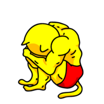 Muscles and sexy cat sticker #3081555