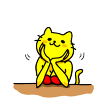 Muscles and sexy cat sticker #3081557