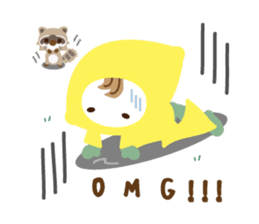 Lemon Jack and Raccoon Roberta (English) sticker #3082852
