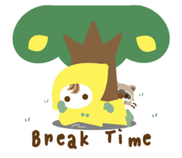 Lemon Jack and Raccoon Roberta (English) sticker #3082869