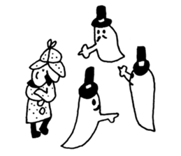 DETECTIVE AND GHOST sticker #3083569