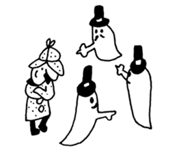 DETECTIVE AND GHOST sticker #3083569