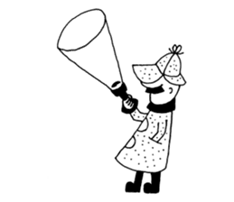 DETECTIVE AND GHOST sticker #3083577