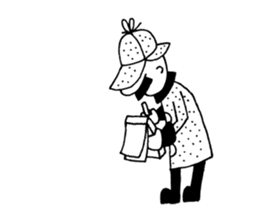 DETECTIVE AND GHOST sticker #3083578