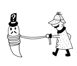 DETECTIVE AND GHOST sticker #3083582