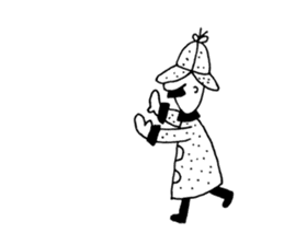 DETECTIVE AND GHOST sticker #3083583