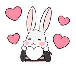 Mr. Rabbit & Heart mark sticker #3083887