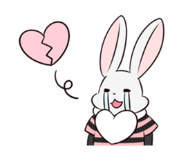 Mr. Rabbit & Heart mark sticker #3083889