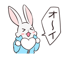 Mr. Rabbit & Heart mark sticker #3083894