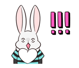 Mr. Rabbit & Heart mark sticker #3083904