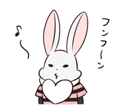 Mr. Rabbit & Heart mark sticker #3083905