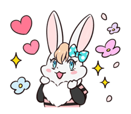 Mr. Rabbit & Heart mark sticker #3083919