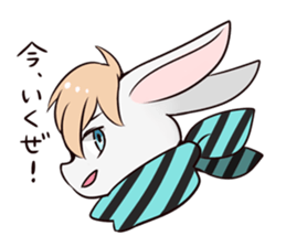 Mr. Rabbit & Heart mark sticker #3083921