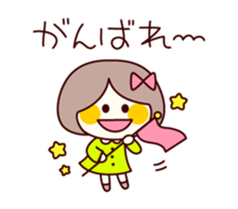 Little cute girl sticker #3084486