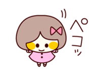 Little cute girl sticker #3084489