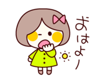 Little cute girl sticker #3084495