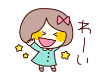 Little cute girl sticker #3084497