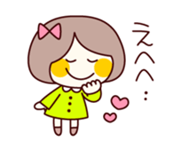 Little cute girl sticker #3084499