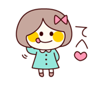 Little cute girl sticker #3084500