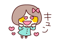 Little cute girl sticker #3084502